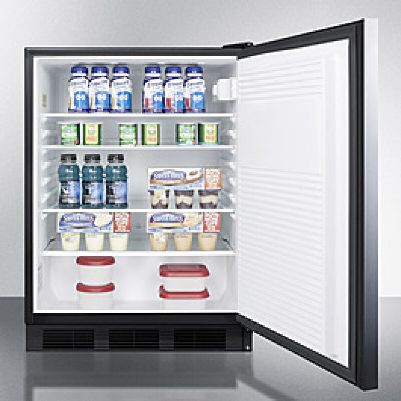 24" Wide All-Refrigerator, ADA Compliant AL752BKSSHH