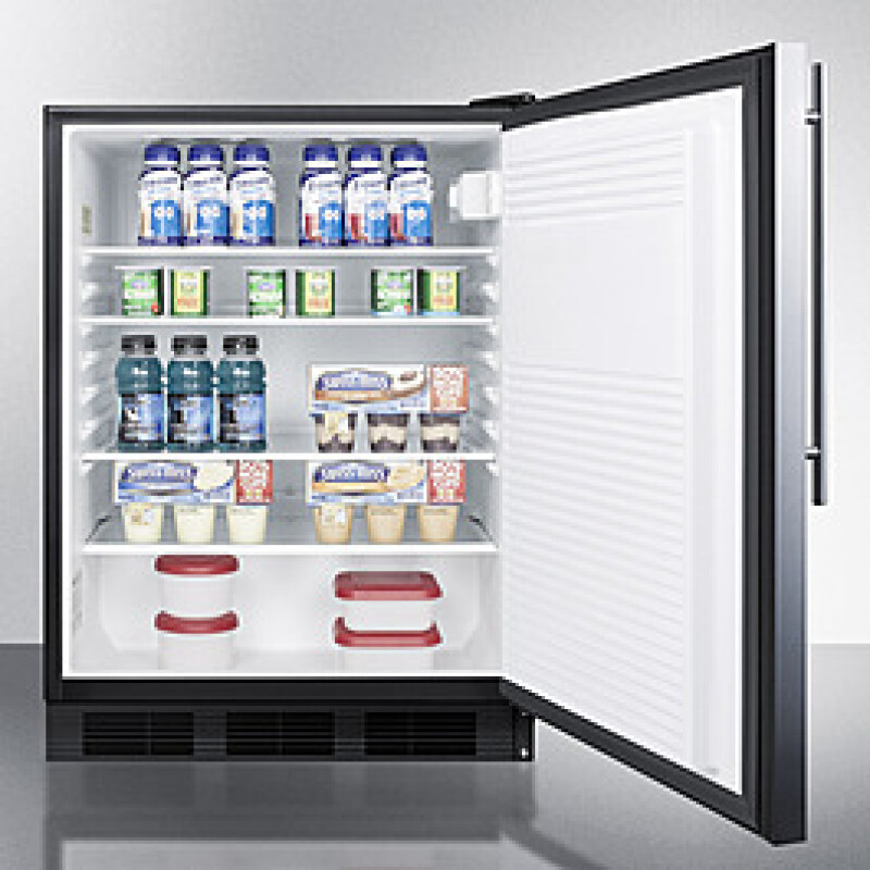 24" Wide All-Refrigerator, ADA Compliant AL752BKSSHV