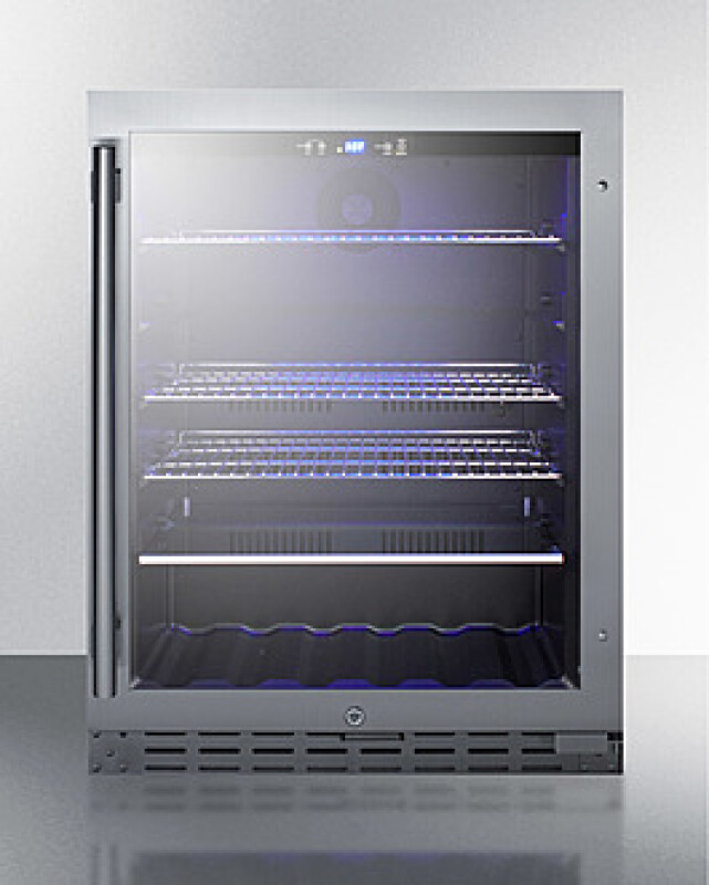 Summit 24" Wide Built-In Beverage Cooler, ADA Compliant Glass ALBV2466CSS Picture 1