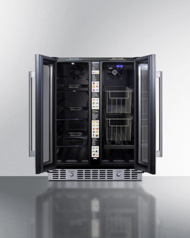 24" Built-In Dual-Zone Produce Refrigerator, ADA Compliant ALFD24WBVCSSPANTRY