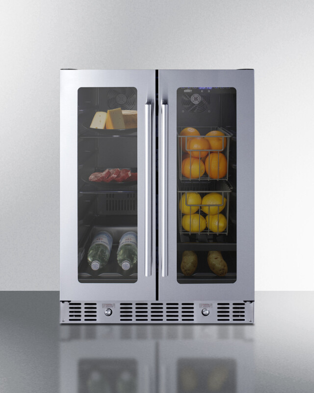 24" Built-In Dual-Zone Produce Refrigerator, ADA Compliant ALFD24WBVCSSPANTRY