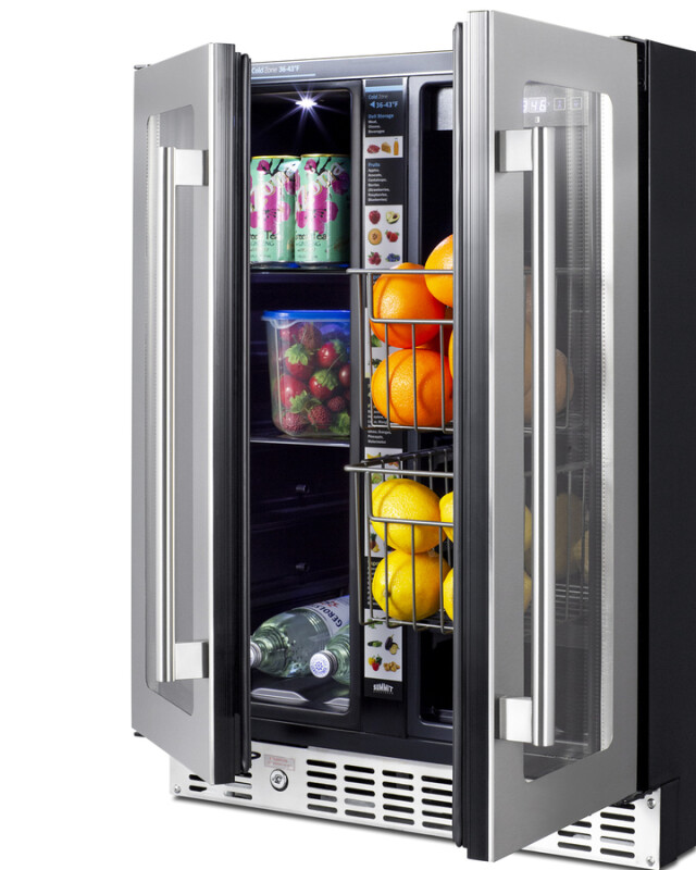 24" Built-In Dual-Zone Produce Refrigerator, ADA Compliant ALFD24WBVCSSPANTRY