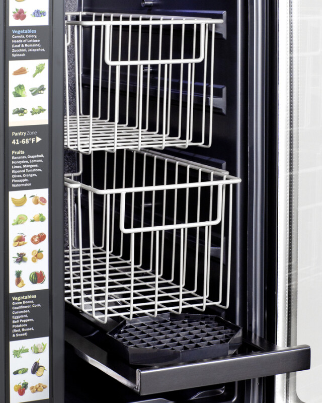 24" Built-In Dual-Zone Produce Refrigerator, ADA Compliant ALFD24WBVCSSPANTRY