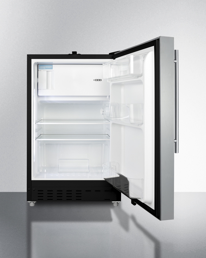 21" Wide Built-in Refrigerator-Freezer, ADA Compliant ALRF49BSSHV