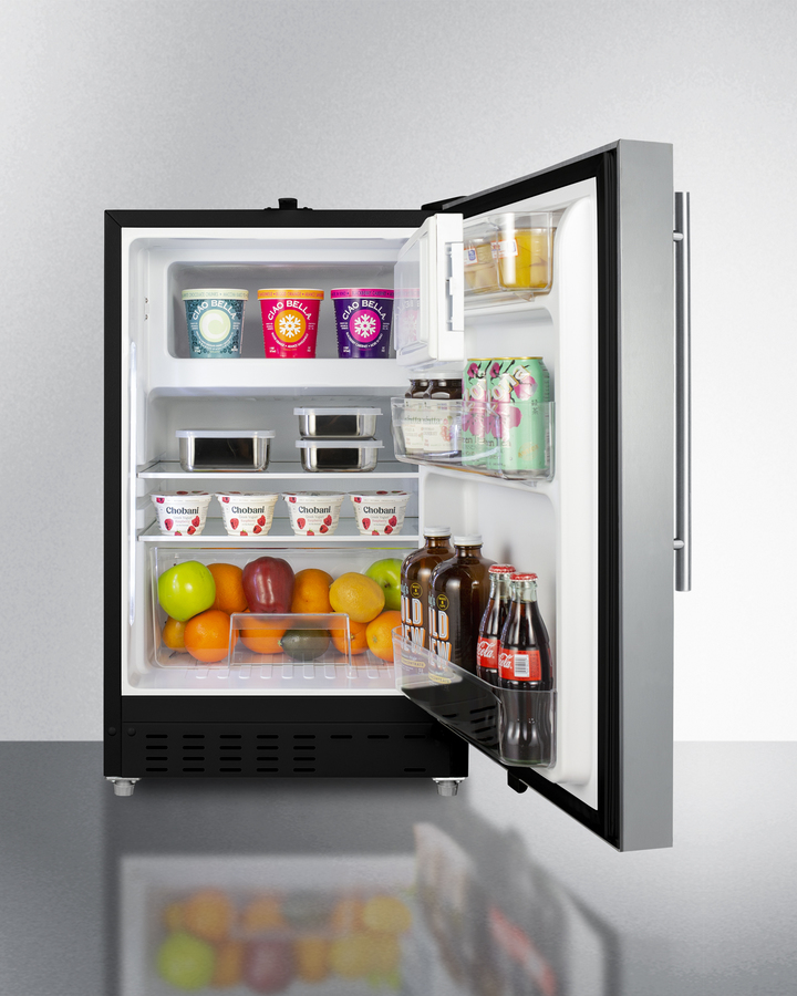 21" Wide Built-in Refrigerator-Freezer, ADA Compliant ALRF49BSSHV