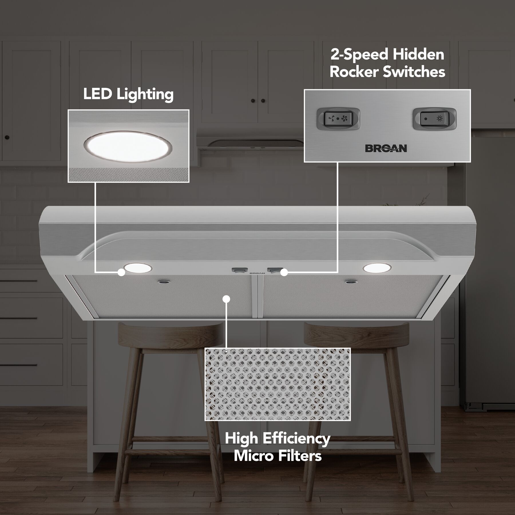 30" Alta Under Cabinet Range Hood, 350 CFM, 1.5 Sones - Stainless ALT1303SS