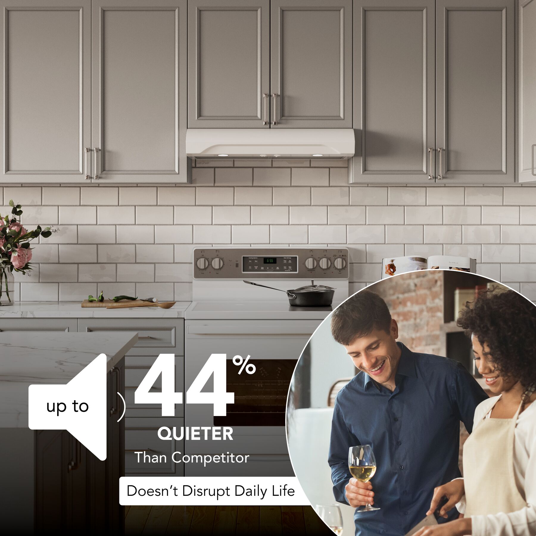 Alta 30Inch 350 MAX Blower CFM 1.5 Sones White Range Hood ALT1303WW