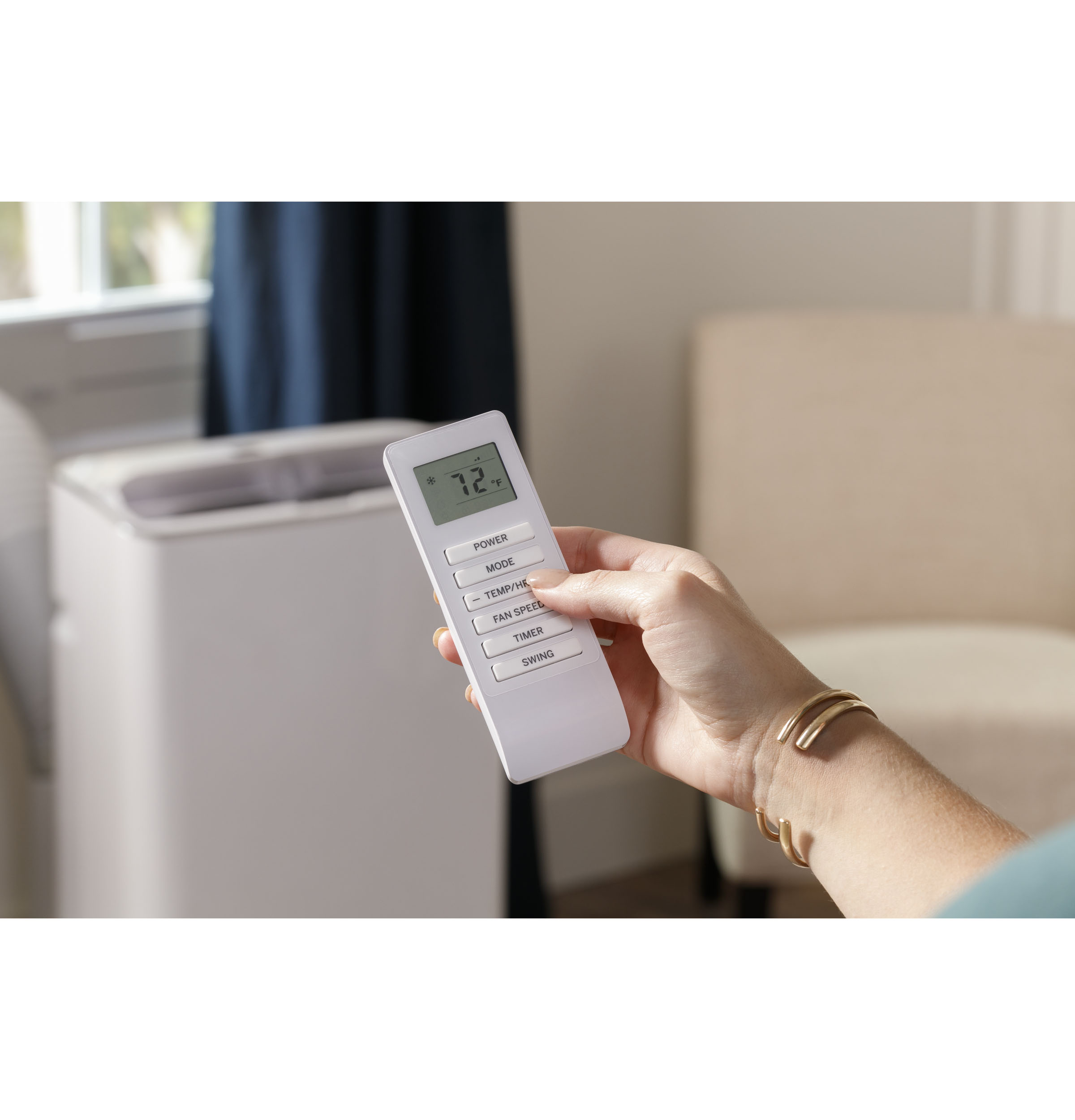 9,850 BTU SACC Smart Portable Air Conditioner for Medium Rooms up to 550 sq ft. (14,000 BTU ASHRAE) APWA14YBMW