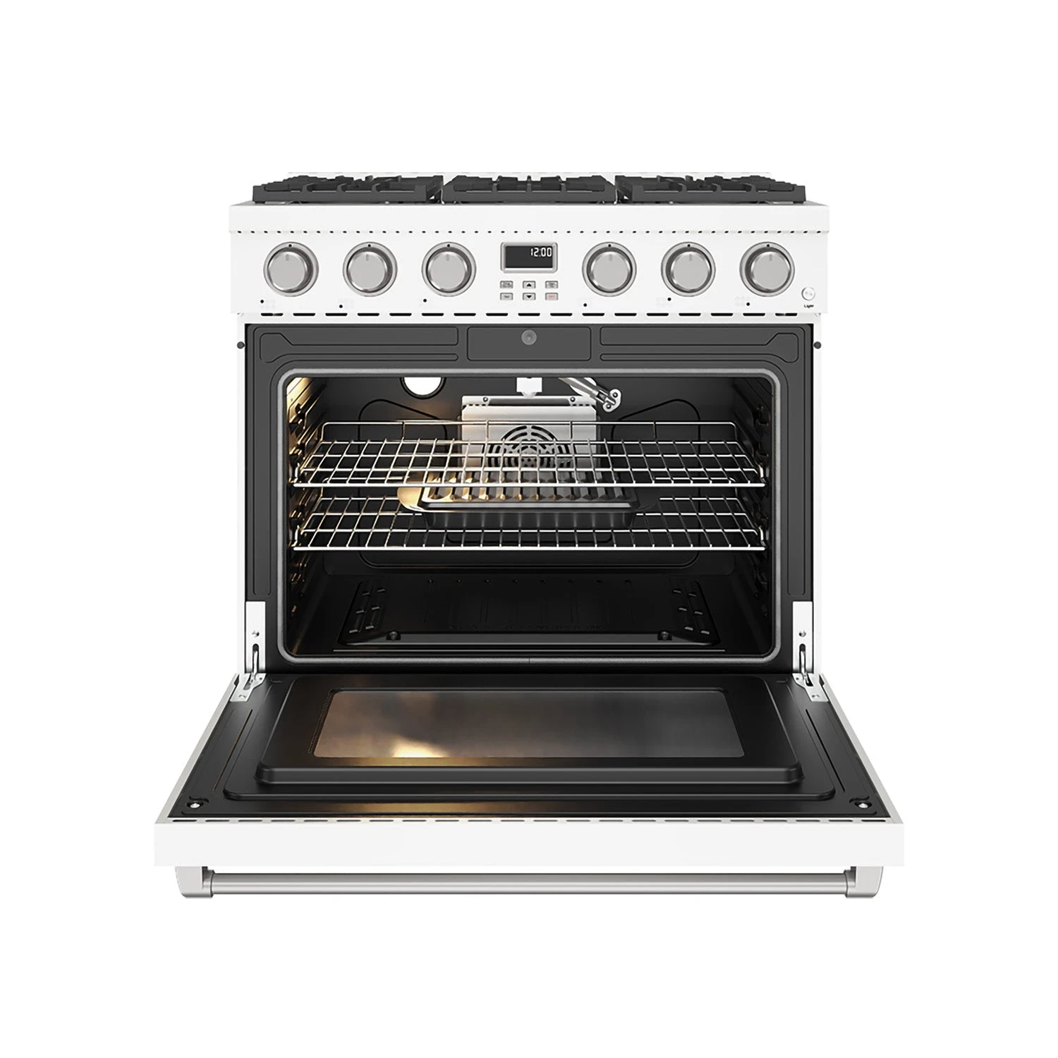 36 Inch Liquid Propane Range In White Contemporary Professional ARG36WLP
