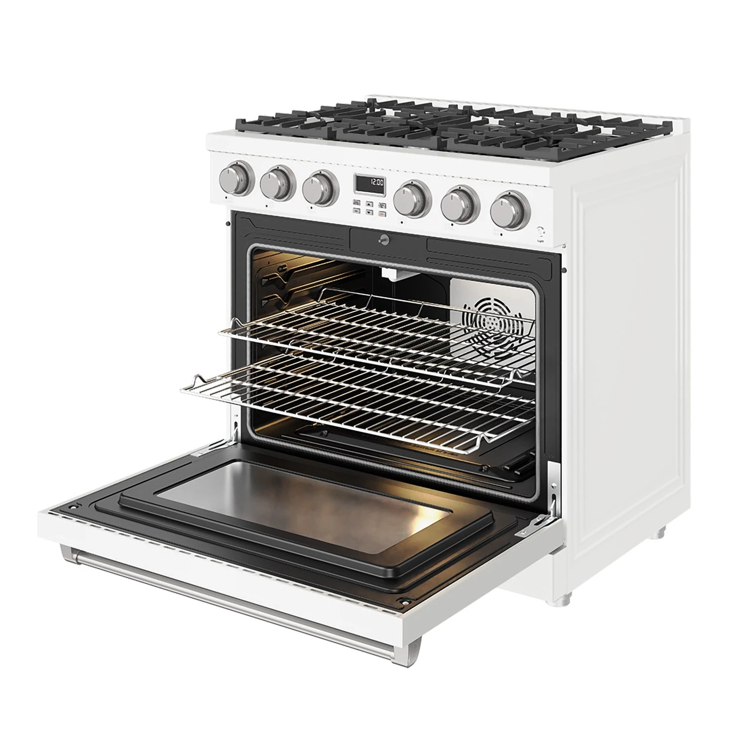 36 Inch Liquid Propane Range In White Contemporary Professional ARG36WLP