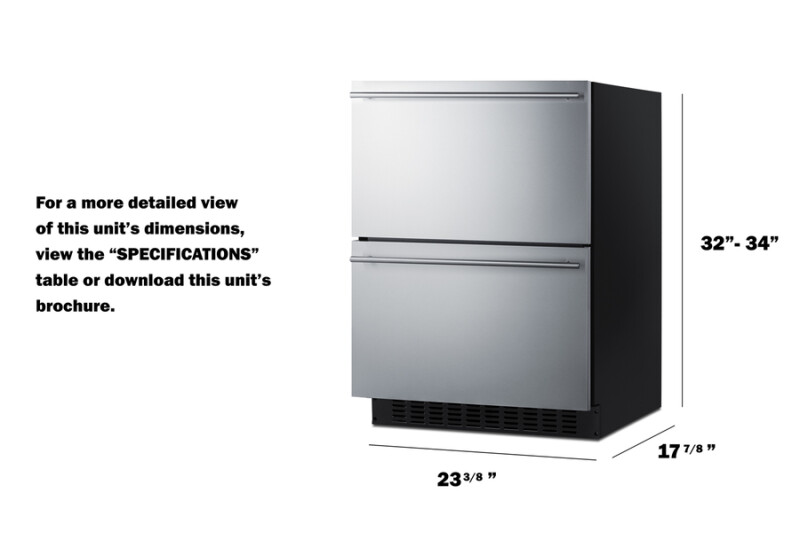 24" Wide 2-Drawer All-Refrigerator, ADA Compliant ASDR2414