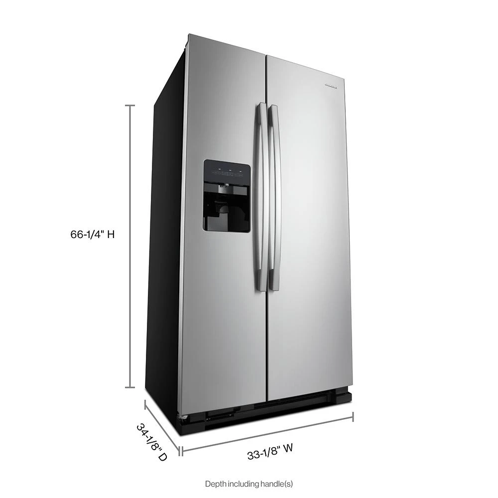 33-inch Side-by-side Refrigerator With Dual Pad External Ice And Water Dispenser ASI2175GRS