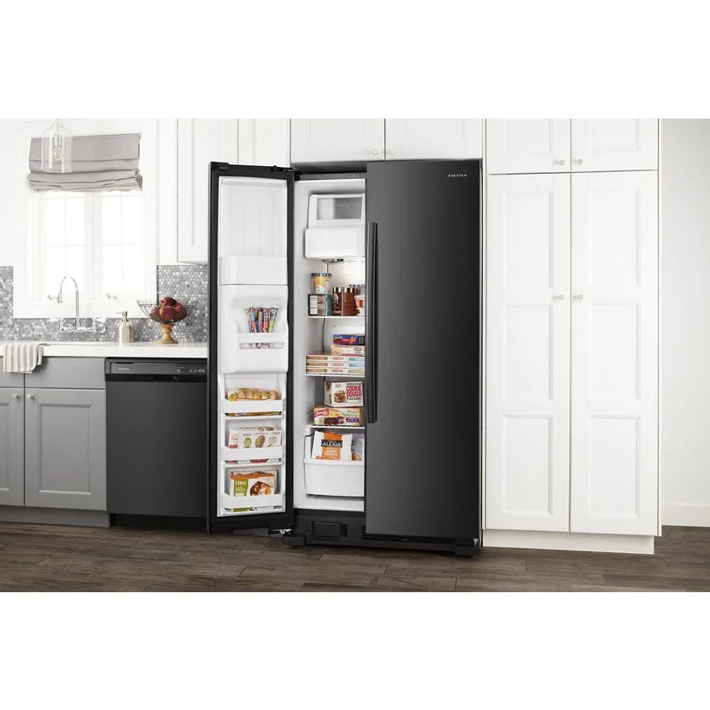 36" Side-by-Side Refrigerator with Dual Pad External Ice and Water Dispenser ASI2575GRB