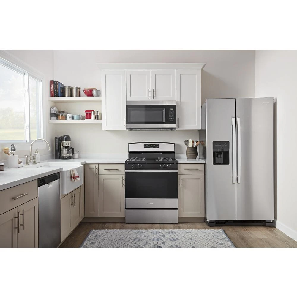 36-inch Side-by-Side Refrigerator with Dual Pad External Ice and Water Dispenser ASI2575GRS