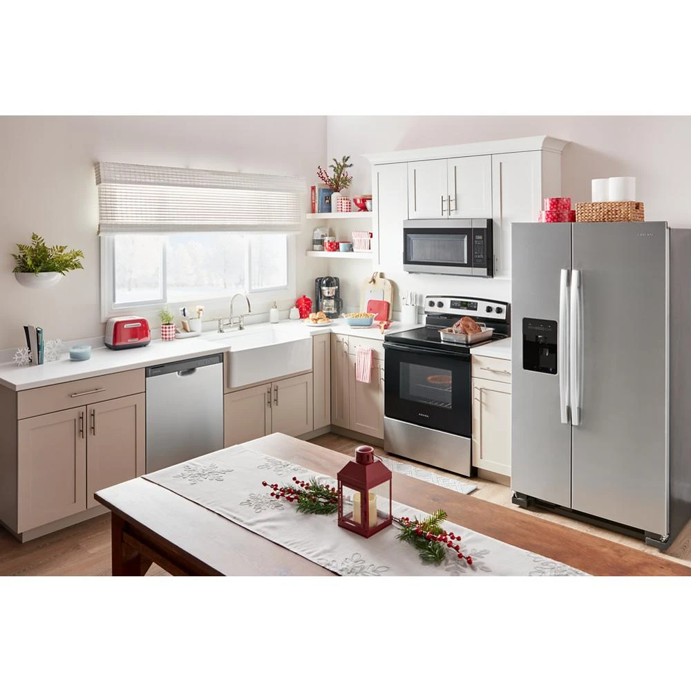 36-inch Side-by-Side Refrigerator with Dual Pad External Ice and Water Dispenser ASI2575GRS