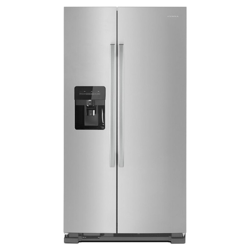 Amana 36-inch Side-by-Side Refrigerator with Dual Pad External Ice and Water Dispenser Black-on-Stainless ASI2575GRS Picture 1