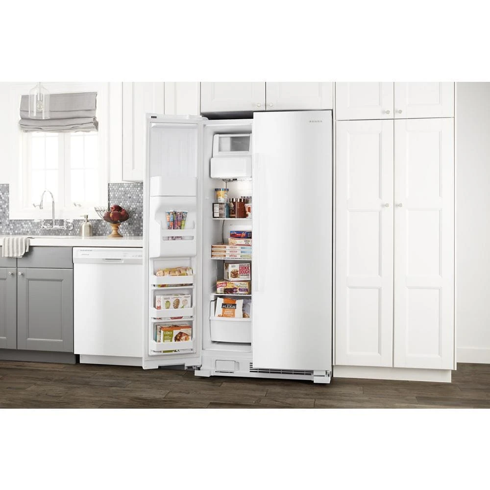 36-inch Side-by-Side Refrigerator with Dual Pad External Ice and Water Dispenser ASI2575GRW