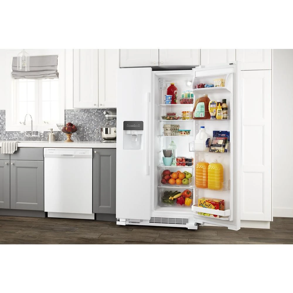 36-inch Side-by-Side Refrigerator with Dual Pad External Ice and Water Dispenser ASI2575GRW