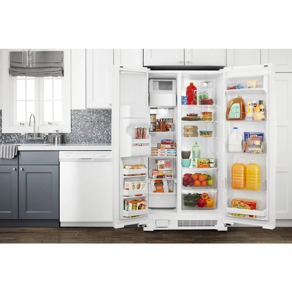36-inch Side-by-Side Refrigerator with Dual Pad External Ice and Water Dispenser ASI2575GRW