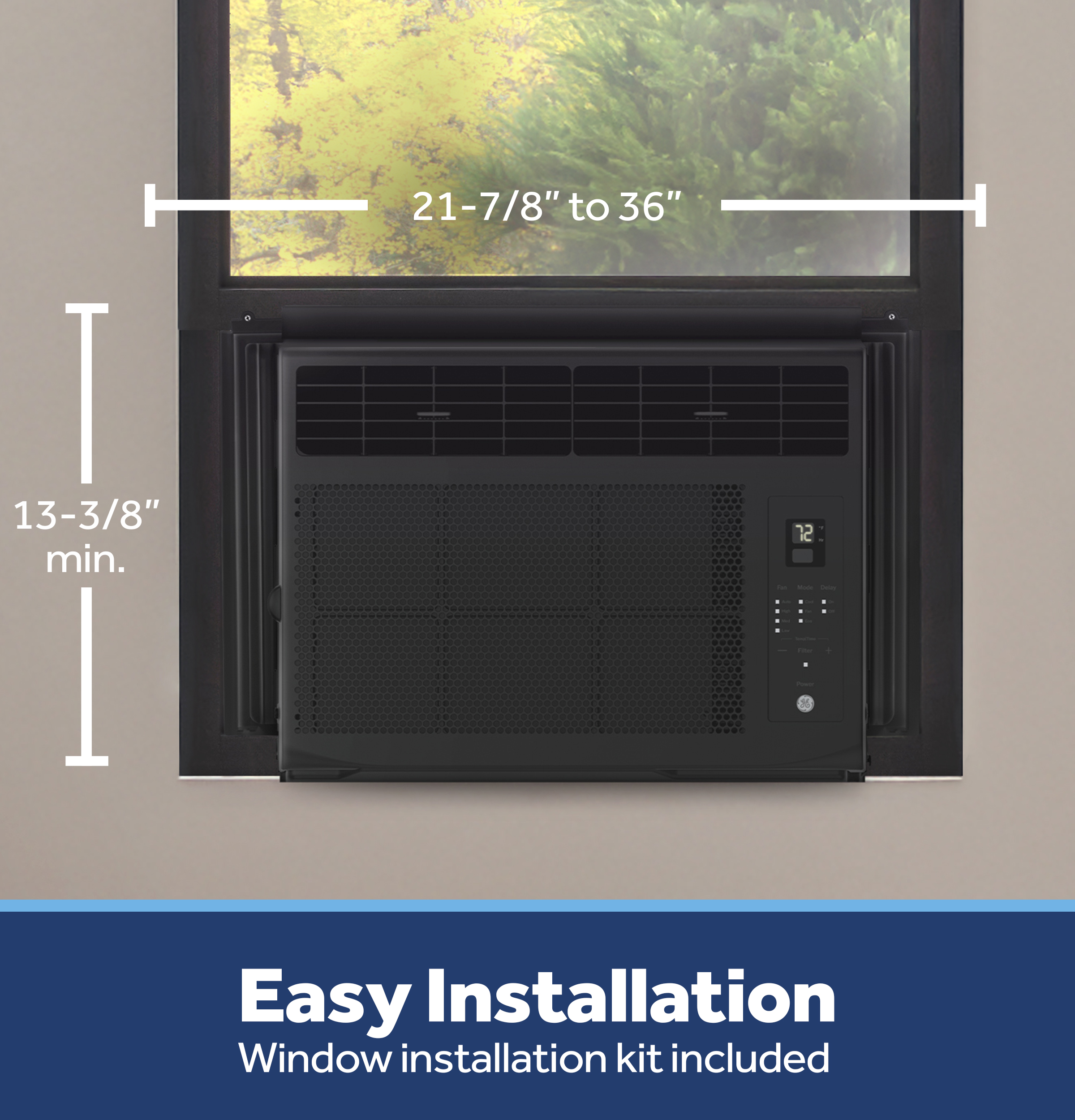 6,000 BTU Electronic Window Air Conditioner for Small Rooms up to 250 sq ft., Black AWCS06BBA