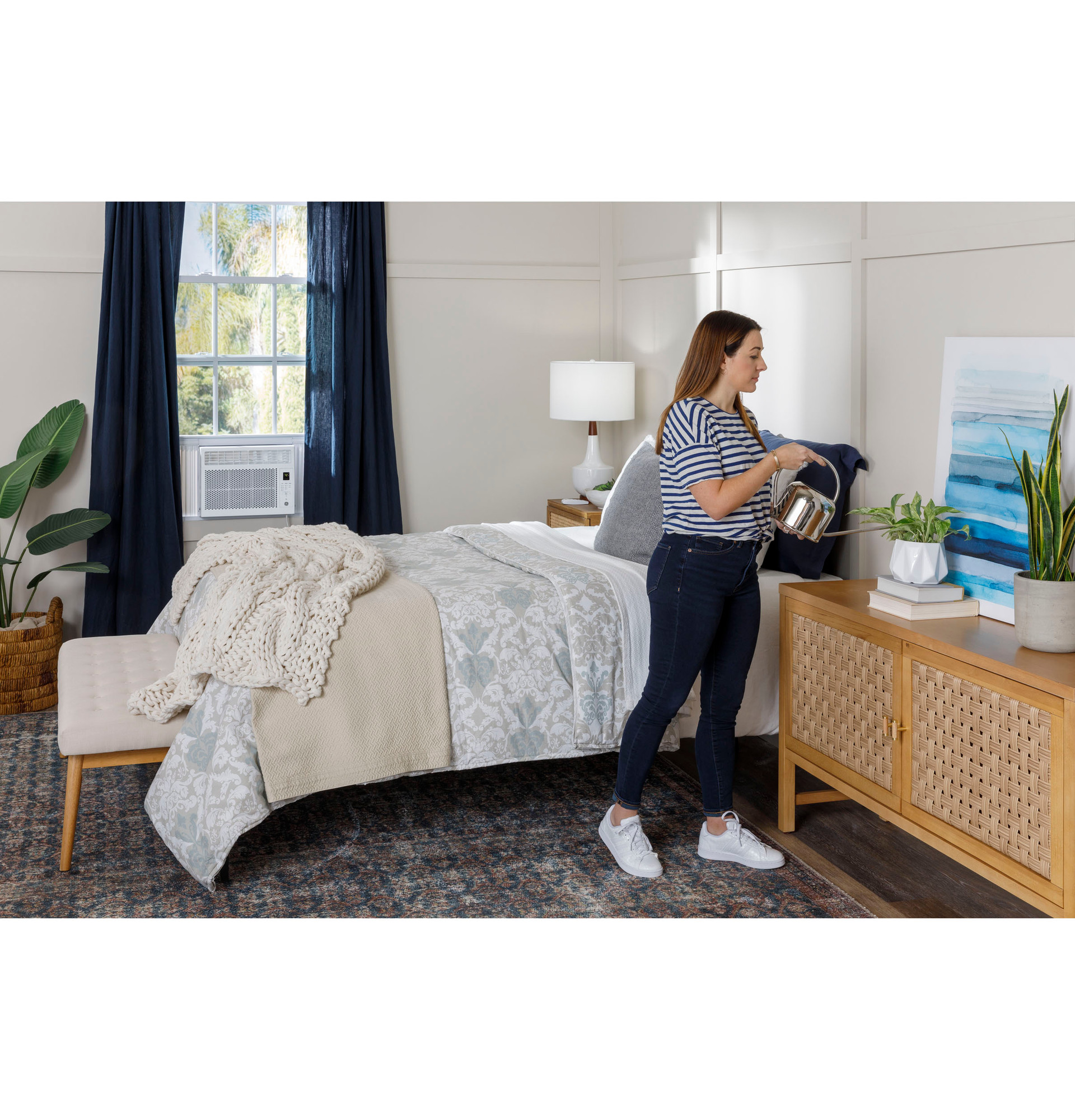 GE® 6,000 BTU Electronic Window Air Conditioner for Small Rooms up to 250 sq ft. AWCS06BWB