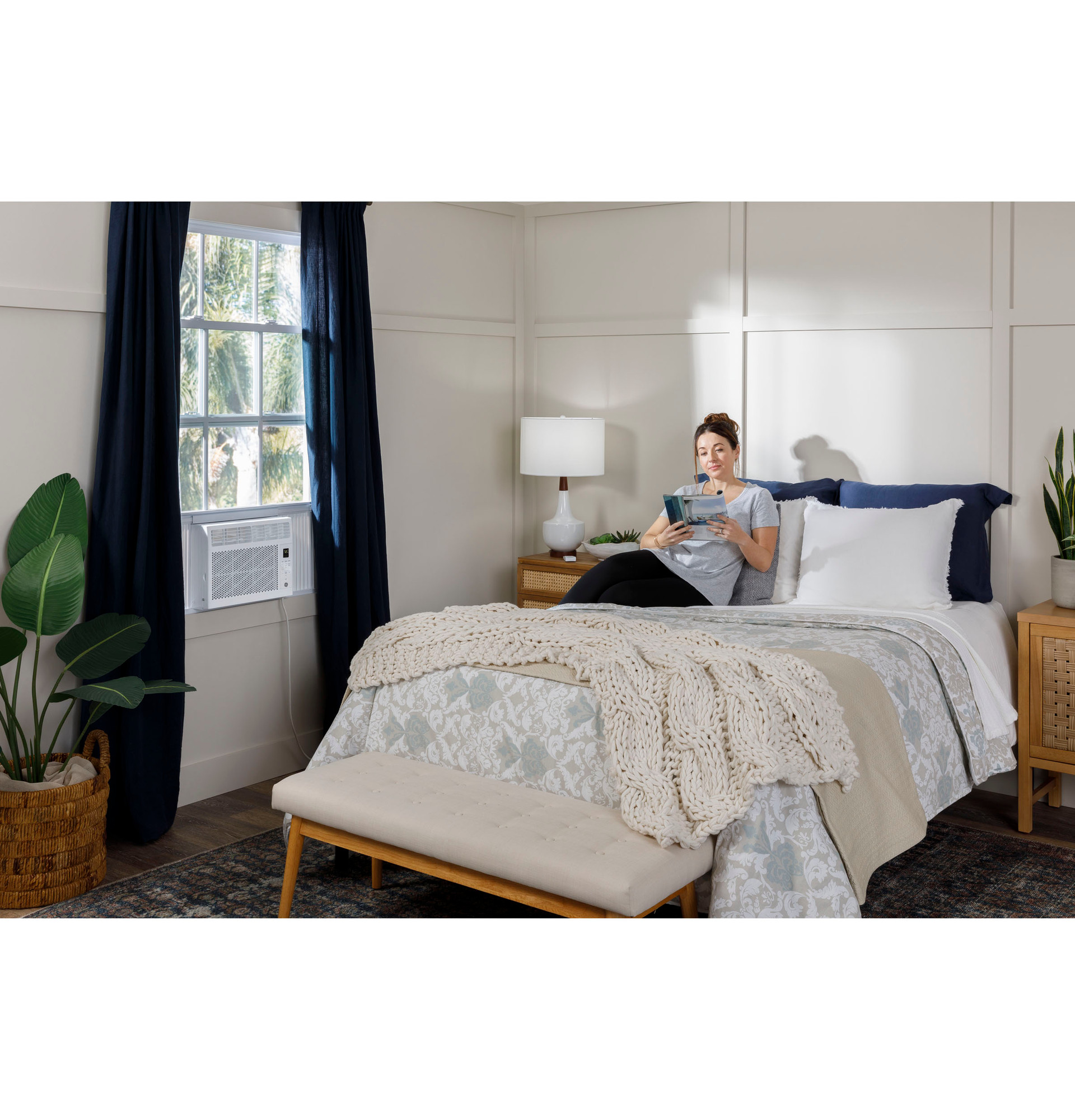 GE® 6,000 BTU Electronic Window Air Conditioner for Small Rooms up to 250 sq ft. AWCS06BWB