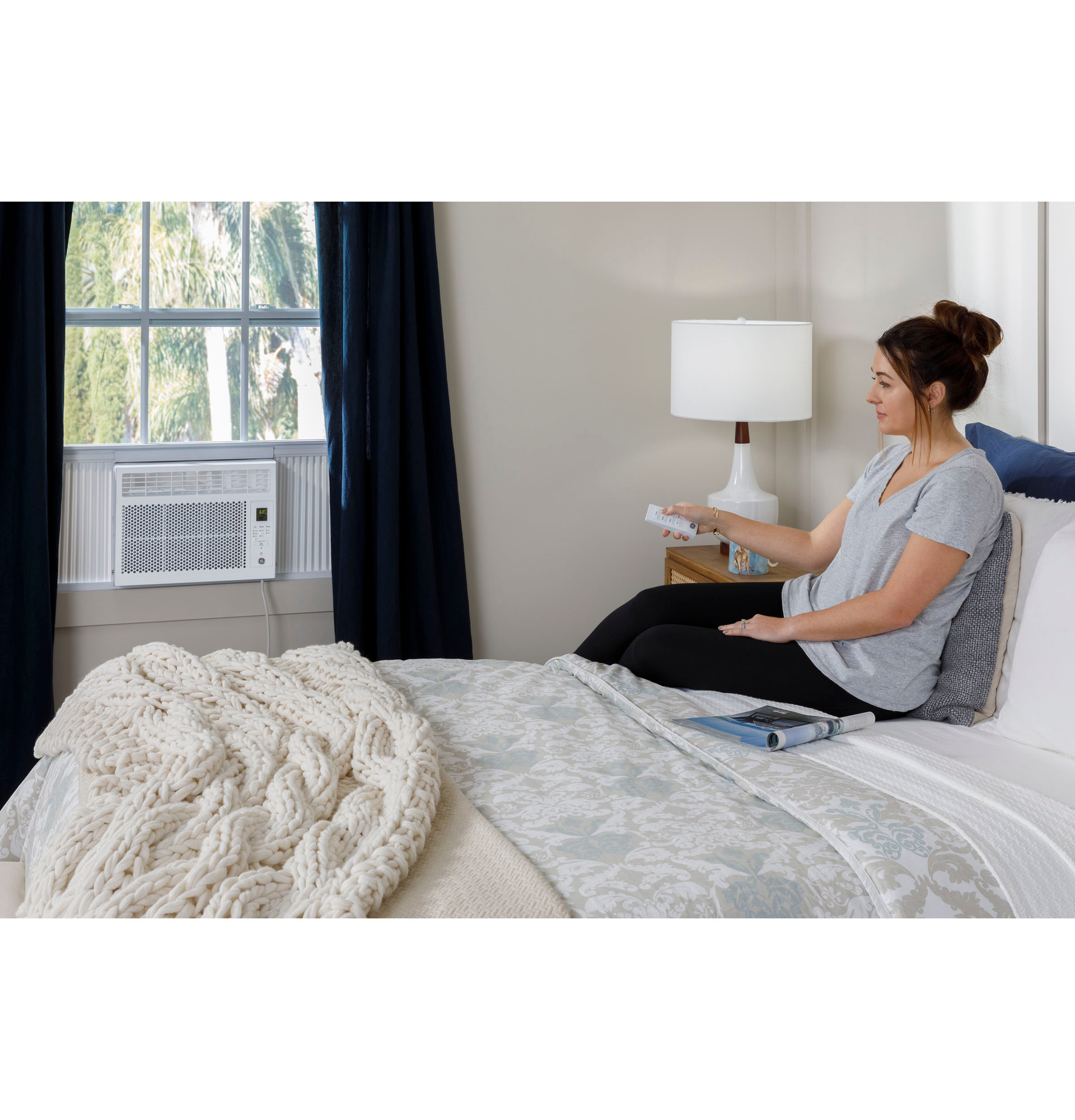 GE® 6,000 BTU Electronic Window Air Conditioner for Small Rooms up to 250 sq ft. AWCS06BWB