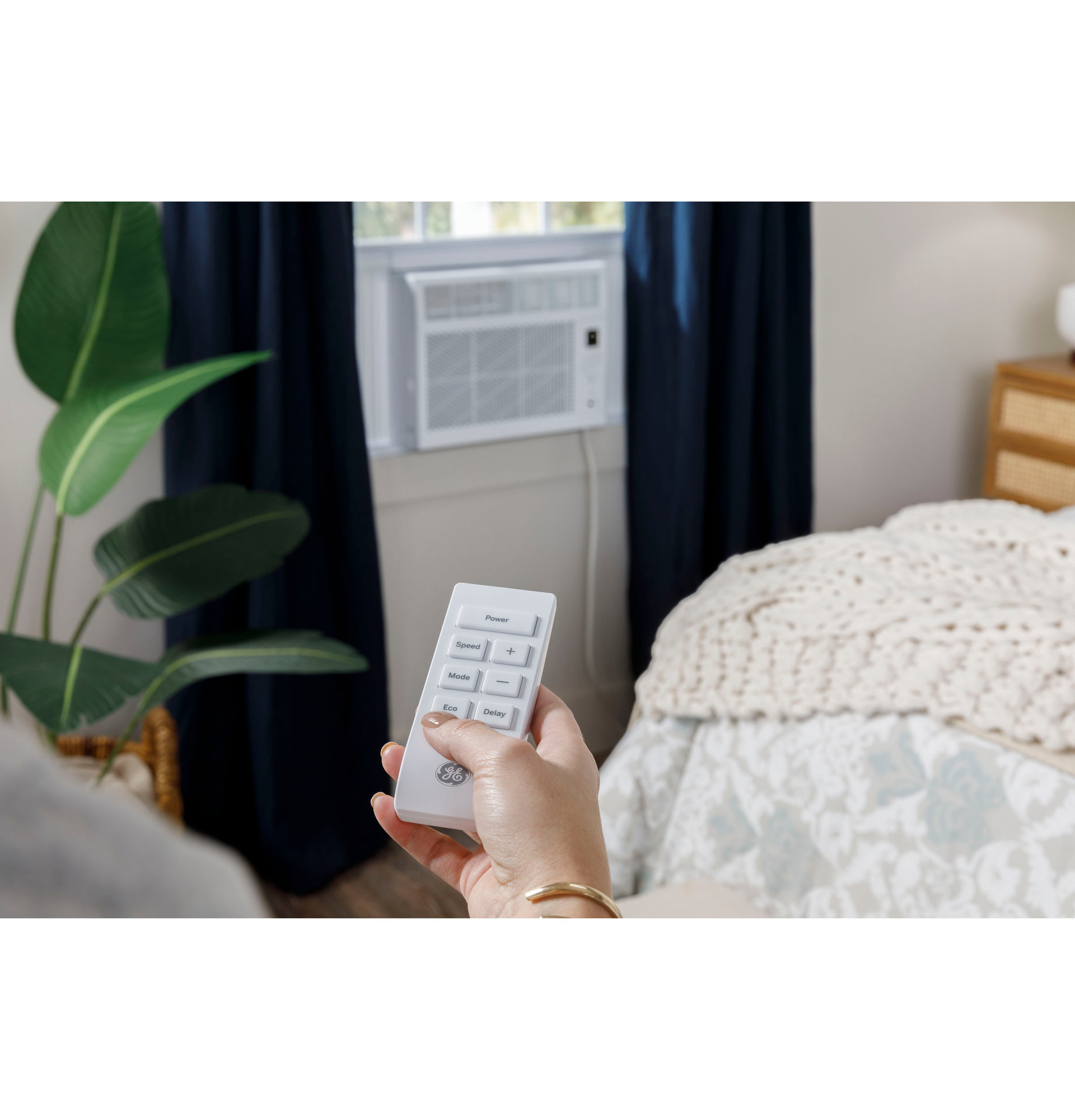 GE® 6,000 BTU Electronic Window Air Conditioner for Small Rooms up to 250 sq ft. AWCS06BWB