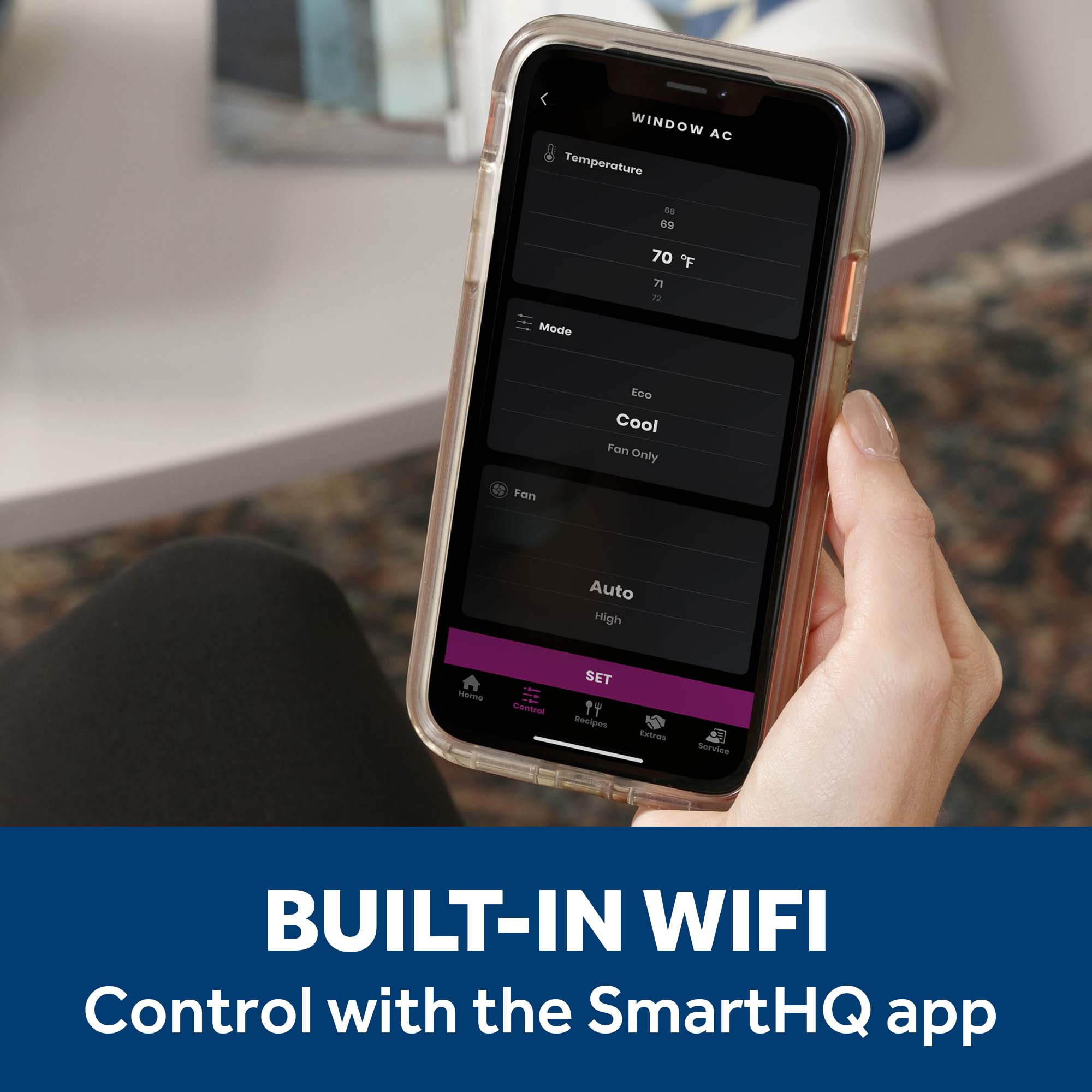 12,000 BTU Smart Heat/Cool Electronic Window Air Conditioner for Large Rooms up to 550 sq. ft. AWGH12WWF