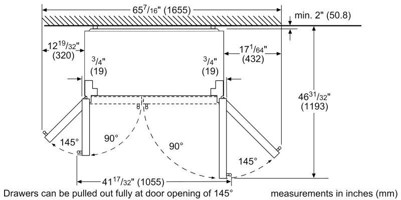 300 Series Freestanding Counter-Depth Side-by-Side Refrigerator 36" Easy clean B20CS30SNS