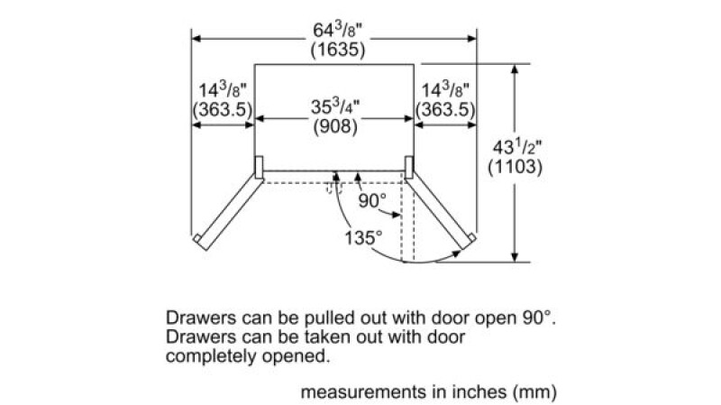 800 Series French Door Bottom Mount Refrigerator36'' B21CT80SNS