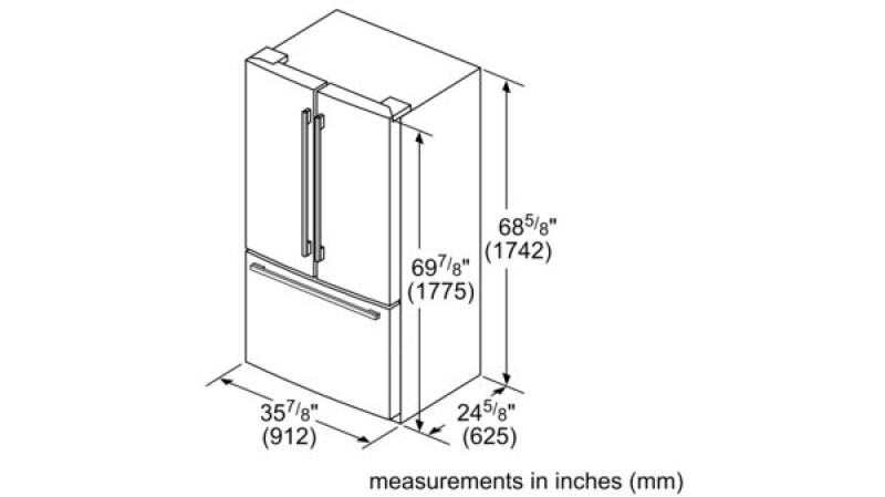 800 Series French Door Bottom Mount Refrigerator36'' B21CT80SNS