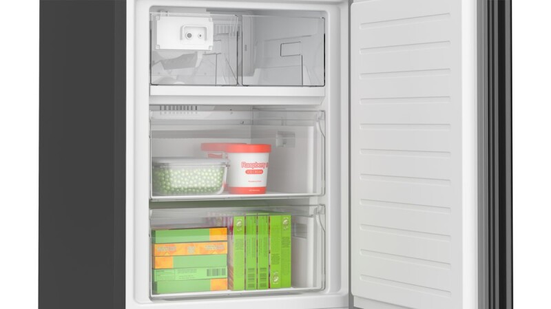 800 Series Free-standing fridge-freezer with freezer at bottom, glass door 24'', Total No Frost B24CB80ESB