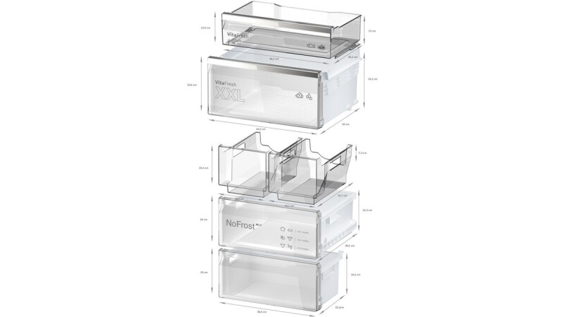 800 Series Free-standing fridge-freezer with freezer at bottom, glass door 24'', Total No Frost B24CB80ESW