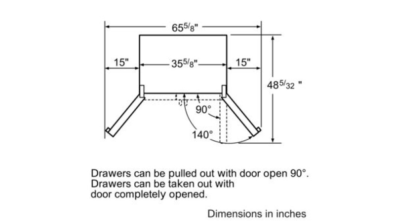 French Door Bottom freezer, 3 doors B26FT80SNS
