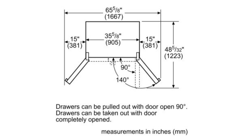 French Door Bottom freezer, 3 doors B26FT80SNS