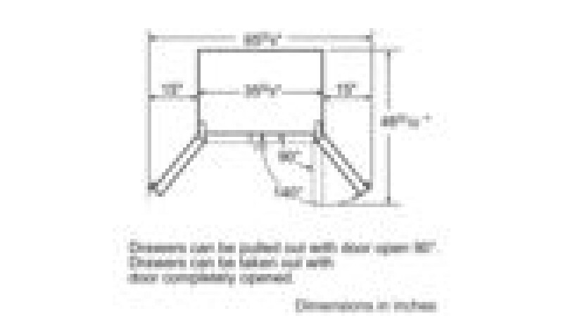 French Door Bottom freezer, 3 doors B26FT80SNS