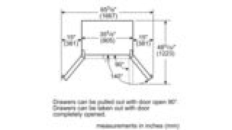 French Door Bottom freezer, 3 doors B26FT80SNS