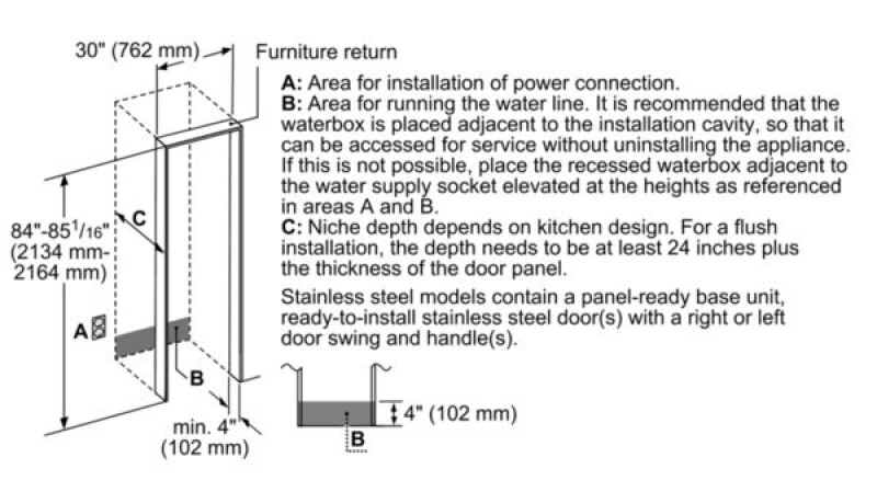 Benchmark Built-in Bottom Freezer Refrigerator30'' B30IB900SP