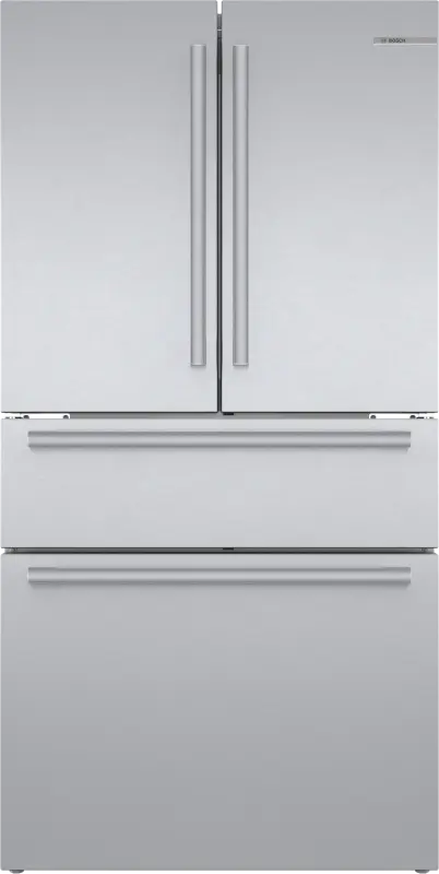 Bosch 800 Series French Door Bottom Mount Refrigerator 36'' Easy clean Stainless steel (with anti-fingerprint) B36CL80SNS Picture 1