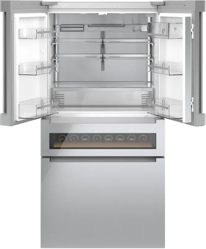800 Series French Door Bottom Mount Refrigerator, Glass door 36'' B36CL81ENG