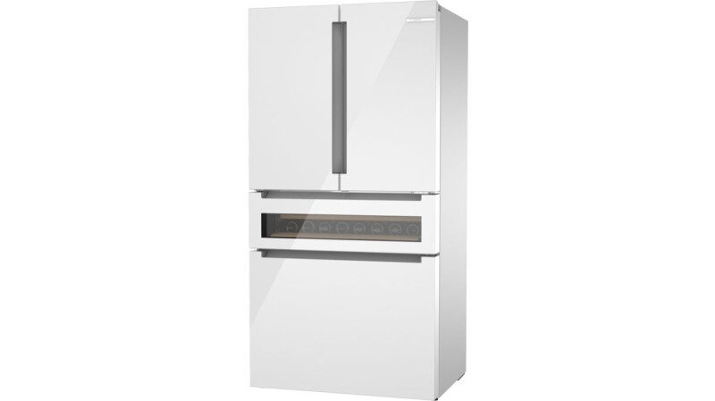 800 Series French Door Bottom Mount Refrigerator, Glass door 36'', Total No Frost B36CL81ENW