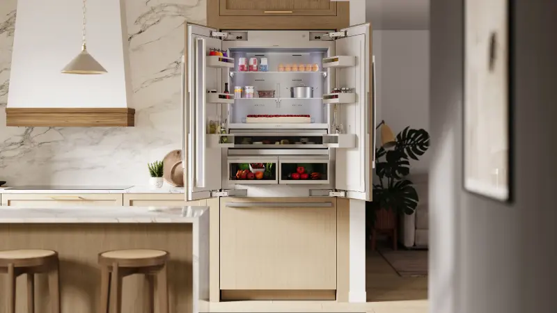 Benchmark™ Built-in Bottom Freezer Refrigerator 36'' Softclose® Flat Hinge B36IT100NP
