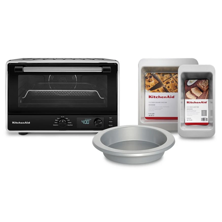 Digital Countertop Oven with Air Fry and 3 Piece Bakeware Set Bundle BAKEAFCTO1BM
