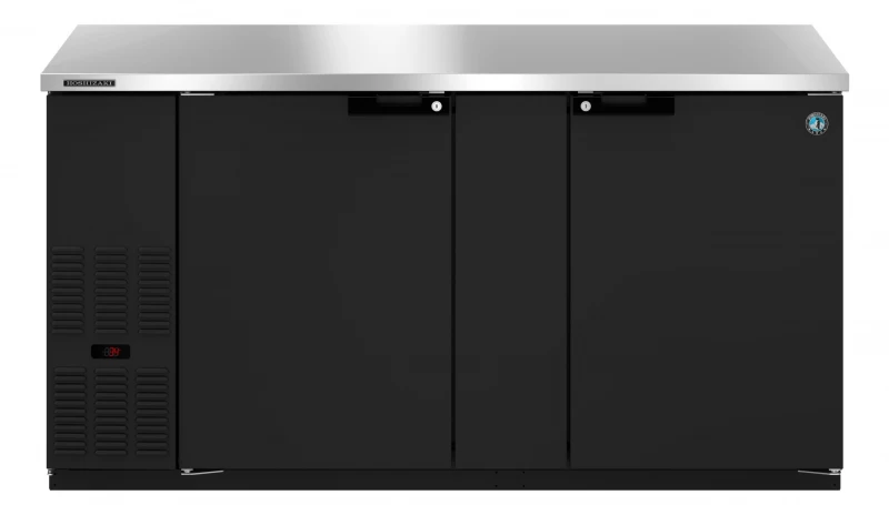 Hoshizaki Refrigerator, Two Section Vinyl Back Bar Back Bar, Solid DoorsTitle Black BB69 Picture 1