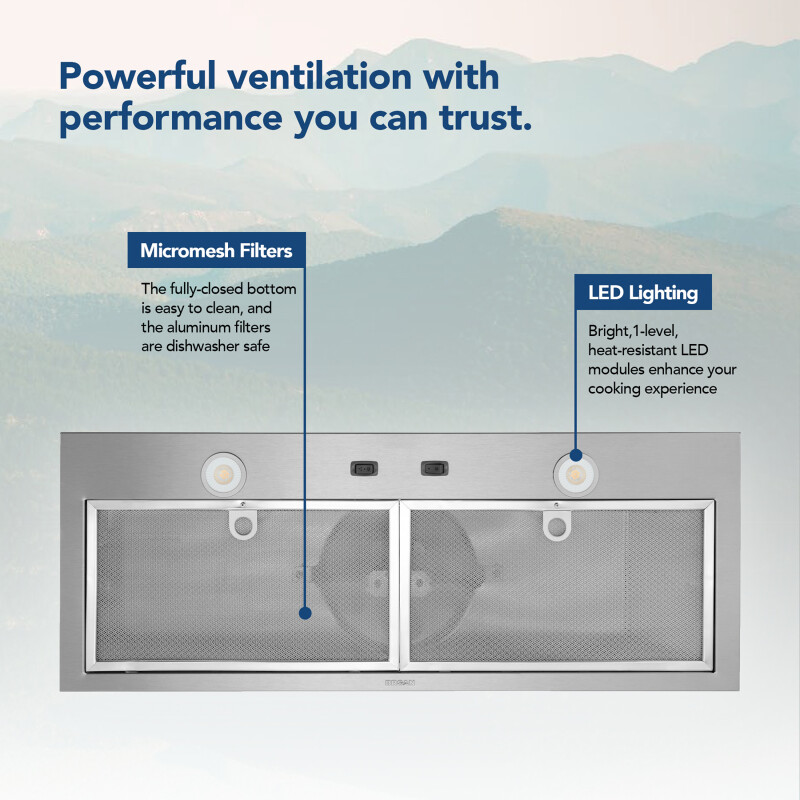 30-Inch Built-In Power Pack Insert w/ Easy Install System, 300 Max Blower CFM BBN1303SS