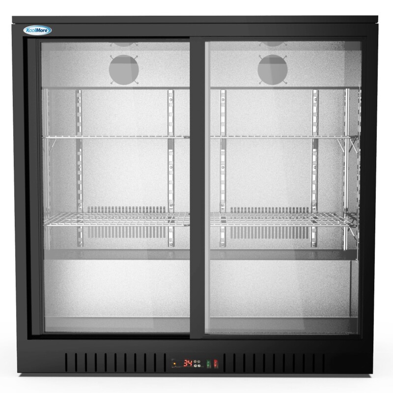 35 in. Two-Door Back Bar Refrigerator - 7.4 Cu Ft BC2DSLBK