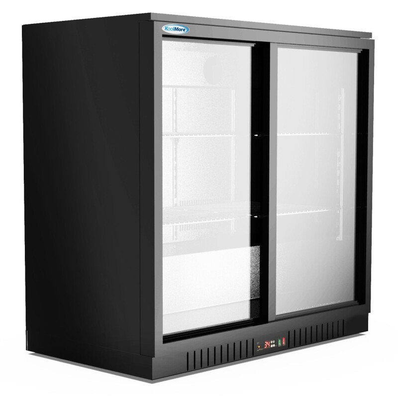 35 in. Two-Door Back Bar Refrigerator - 7.4 Cu Ft BC2DSLBK