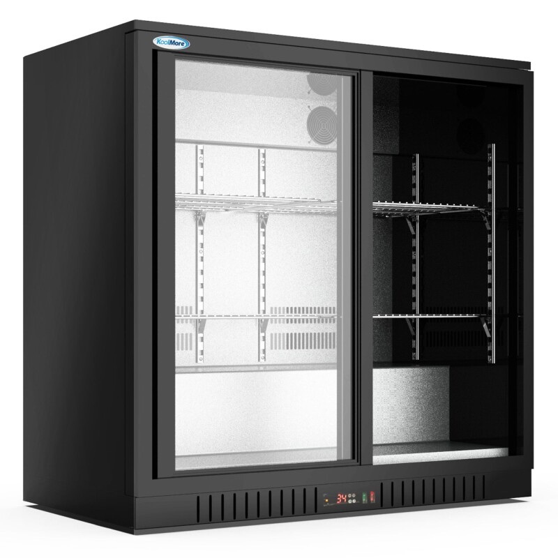 35 in. Two-Door Back Bar Refrigerator - 7.4 Cu Ft BC2DSLBK