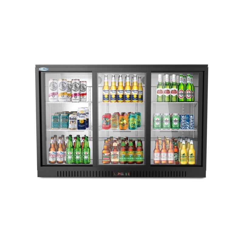 53 in. Three-Door Back Bar Refrigerator - 11.3 Cu Ft BC3DSLBK